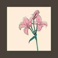 Vector vintage flower illustration