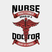 Nurse t-shirt design vector