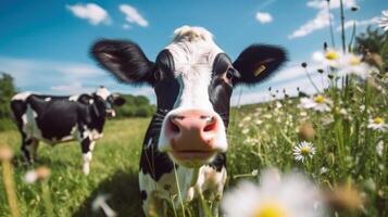 Cows in field. Illustration photo