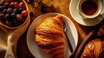 Tasty croissant. Illustration photo