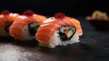 japonés Sushi ilustración ai generativo foto