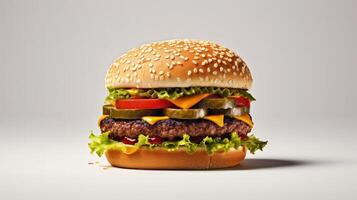 Beef burger isolated. Illustration photo