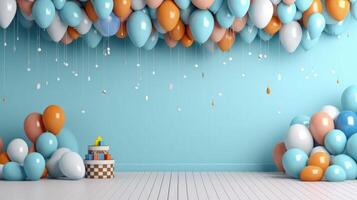 Birthday background. Illustration photo