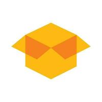 unboxing box packaging yellow Icon button vector