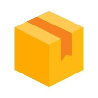 box delivery package yellow Icon button vector