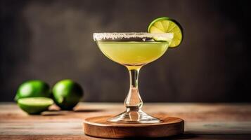 Delicious margarita cocktail Illustration AI Generative photo