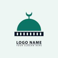 modern mosque dome logo icon. vector