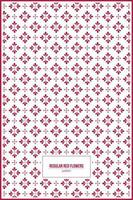 unique regular red flowers pattern vector