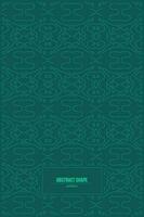 abstract shape pattern with green neon color vector