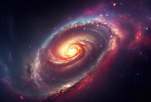 resumen de vistoso exterior espacio planeta nebulosa y galaxia cielo antecedentes. Ciencias y espacio concepto. generativo ai foto