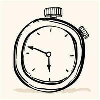 stopwatch doodle icon vector