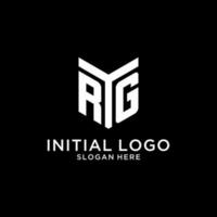 RG mirror initial logo, creative bold monogram initial design style vector