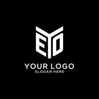 EO mirror initial logo, creative bold monogram initial design style vector