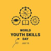 world youth skills day illustration vector