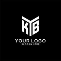 KB mirror initial logo, creative bold monogram initial design style vector