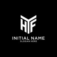 HF mirror initial logo, creative bold monogram initial design style vector