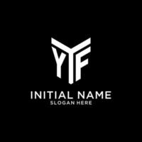 YF mirror initial logo, creative bold monogram initial design style vector