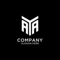 AA mirror initial logo, creative bold monogram initial design style vector