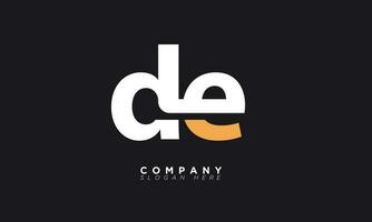 DE Alphabet letters Initials Monogram logo ED, D and E vector