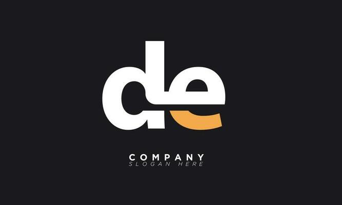 DE Alphabet letters Initials Monogram logo ED, D and E