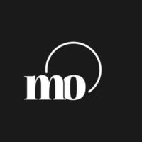 MO logo initials monogram with circular lines, minimalist and clean logo design, simple but classy style vector