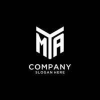 MA mirror initial logo, creative bold monogram initial design style vector