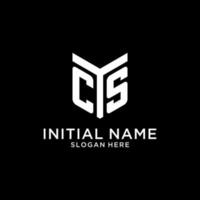 CS mirror initial logo, creative bold monogram initial design style vector