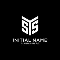 SS mirror initial logo, creative bold monogram initial design style vector