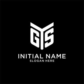 GS mirror initial logo, creative bold monogram initial design style vector