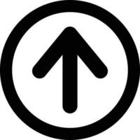 arrow up icon circle isolated on white background . upward growth arrow symbol . vector illustration
