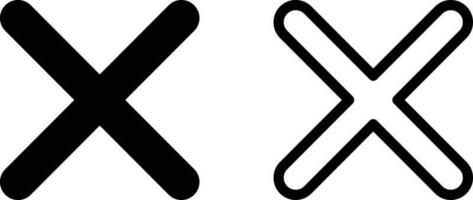 close icon set in two styles . delete icon . remove sign vector