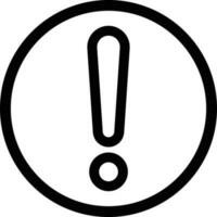 exclamation danger icon vector in line style . warning sign . caution icon