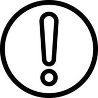 exclamation danger icon vector in line style . warning sign . caution icon