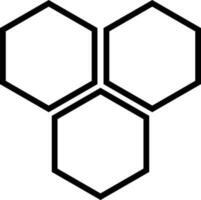 Honey comb icon vector. Honey comb line symbol. Hexagon sign vector