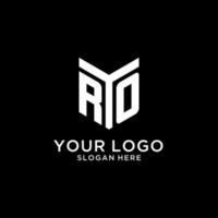 RO mirror initial logo, creative bold monogram initial design style vector