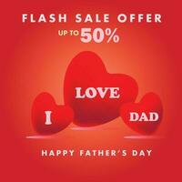 sale offers text happy father's day. vector