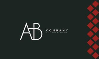 AB Alphabet letters Initials Monogram logo BA, A and B vector