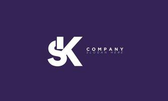 SK Alphabet letters Initials Monogram logo KS, S and K vector