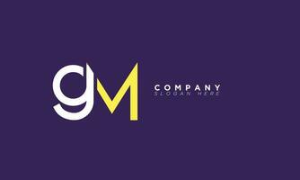 GM Alphabet letters Initials Monogram logo MG, G and M vector