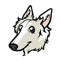 BORZOI DOG VECTOR CARTOON ILLUSTRATION