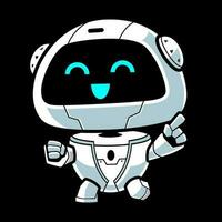 ROBOT CARTOON ILLUSTRATION MASCOT DESIGN vector