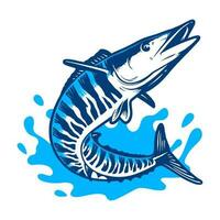 wahoo pescado vector ilustración diseño
