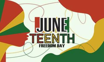 Juneteenth Freedom Day Abstract Vector Illustration