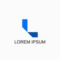 Logo design template. Simple and Elegant L Letter Logo Design. vector