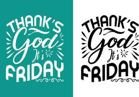 Thank's god it's friday t-shirt design vector