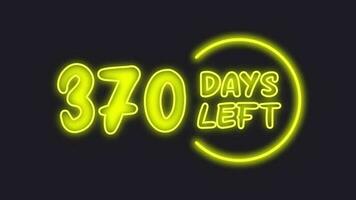 370 dag vänster neon ljus animerad video