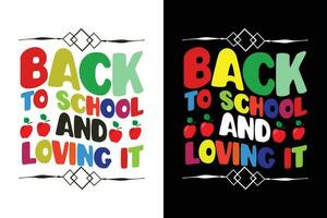 Back to school t-shirt design, 100 days of school, first day, 100-day typography t-shirt, kids t-shirt vector