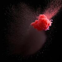 Colorful powder explosion effect. photo