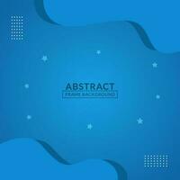 Premium Trendy Simple Abstract Geometric Wallpaper with Fluid Shapes Blue Color Theme vector