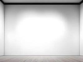 Interior of an empty white studio room. photo